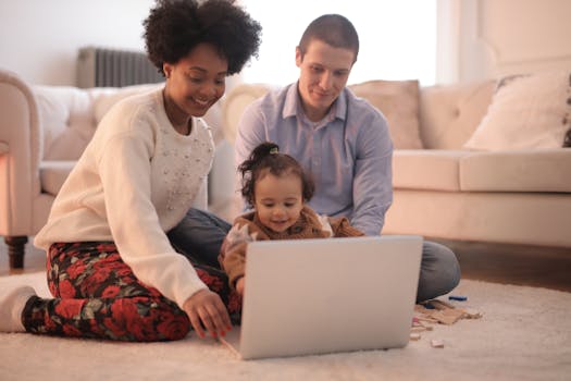 mother using a family calendar app