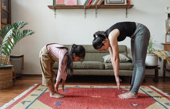 mom practicing mindfulness with kids