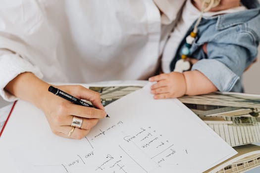 busy working mom juggling tasks