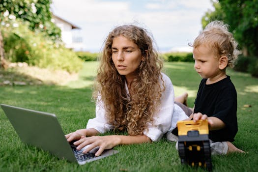 toddler playing independently