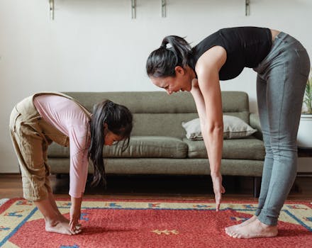 busy mom doing a quick workout