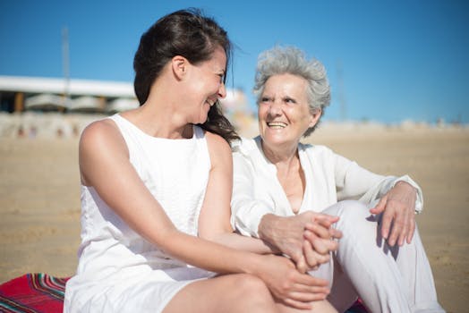 mom enjoying nature therapy