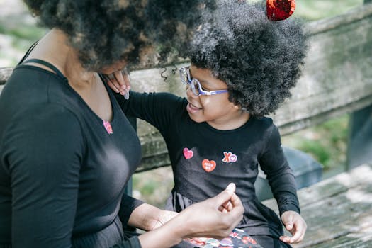 parent and child having a heart-to-heart conversation