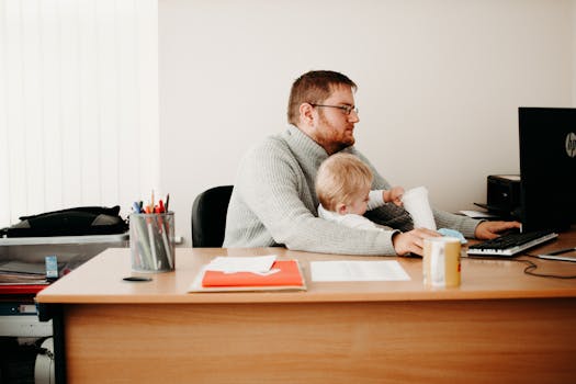 Single parent working from home