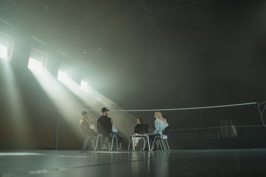 group discussing mental health