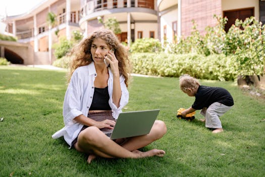 image of a tired working mother