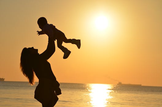 a family enjoying a peaceful evening together