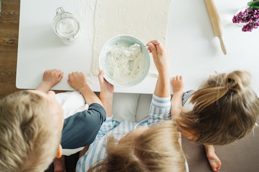 Children enjoying a family activity together