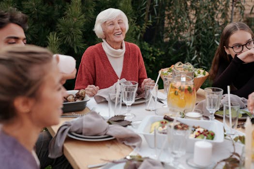 family enjoying a meal together