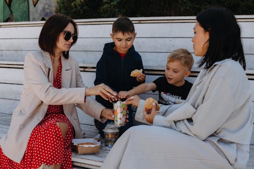 moms sharing tips at a picnic