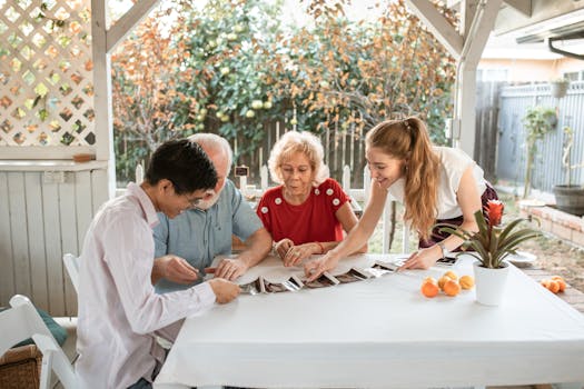 a family enjoying time together