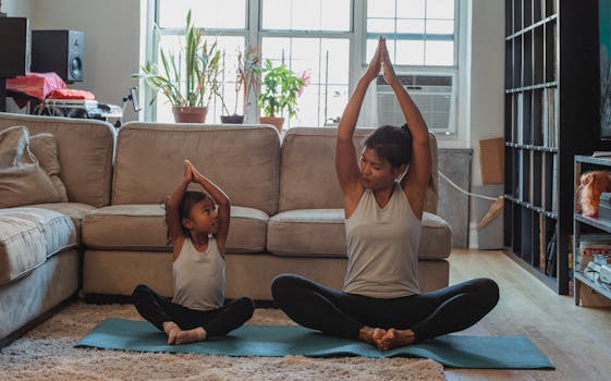 working mother practicing self-care